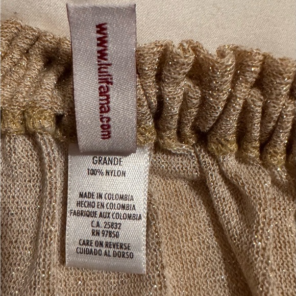 Gold Sparkly Off-Shoulder Ruffle Romper - Picture 5 of 6